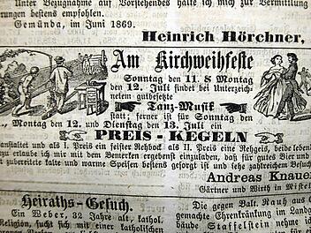 Preiskegeln beim Gärtner und Wirt Knauer in Mistelfeld: 1. Preis ein feister Rehbock  Repro: Andreas Welz