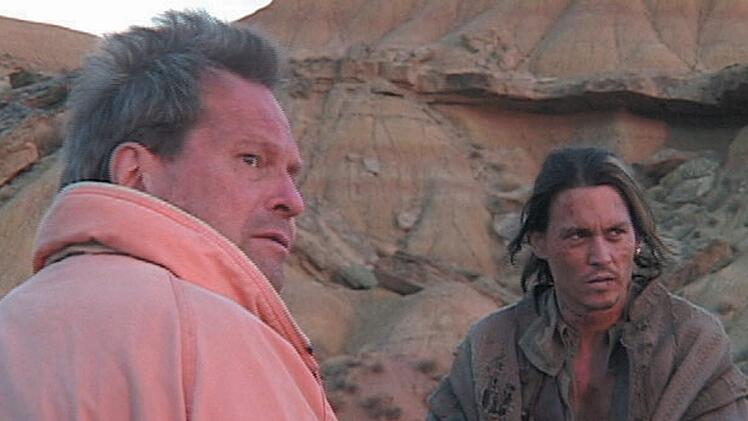 Terry Gilliam (links neben Johnny Deppp) war bei den Pythons selten vor der Kamera zu sehen, er drehte oft die Trickfilm-Animationen zwischen den Szenen und Sketchen.