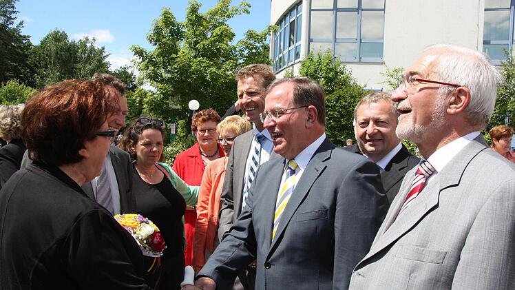 Auch die Präsidenten Erwin Dotzel (Mitte) und Paul Beinhofer (links) machten ihre Aufwartung.