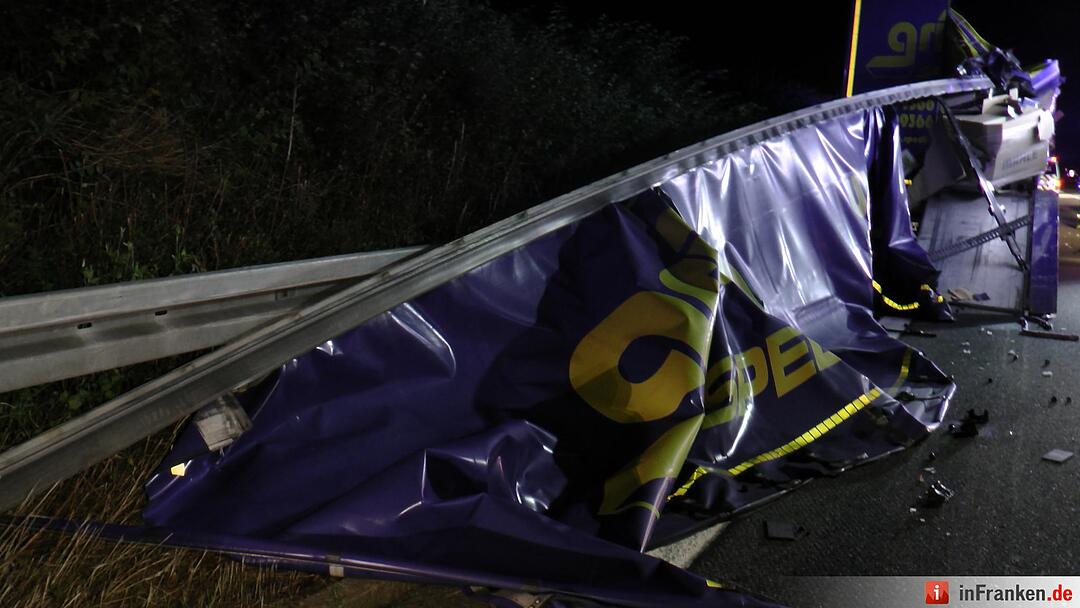 Schwerer Lkw-Unfall auf der A7 bei Hammelburg