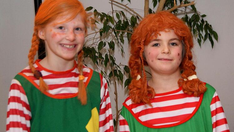 Anna (links) und Jasmin kamen als kesse Pippis.