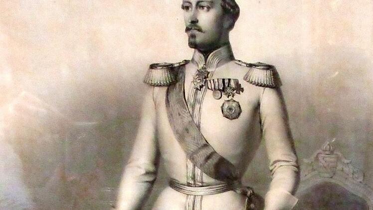 Lithografie, Herzog Ernst II. in Uniform, um 1850  Foto: St&auml;dtische Sammlungen Coburg