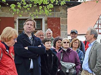 Bei der Schlossf&uuml;hrung mit Albrecht Graf von und zu Egloffstein in Kunreuth
