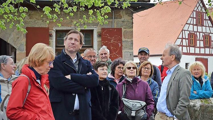 Bei der Schlossf&uuml;hrung mit Albrecht Graf von und zu Egloffstein in Kunreuth