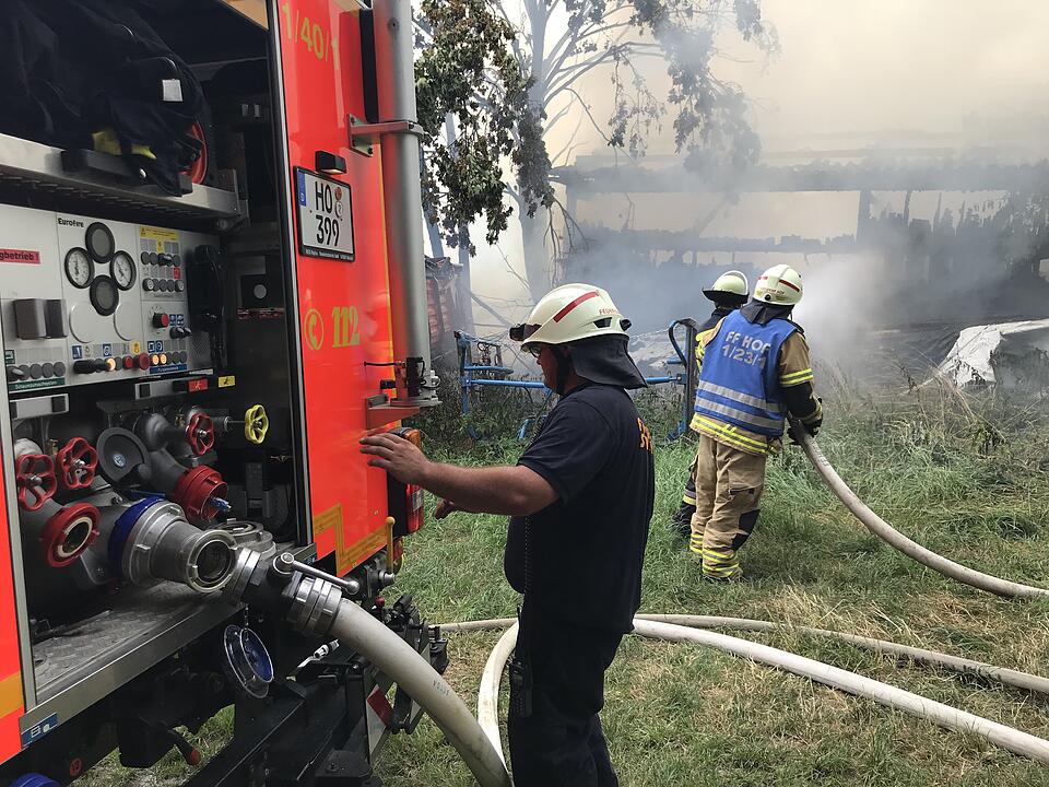 Brand auf Bauernhof in Unterkotzau