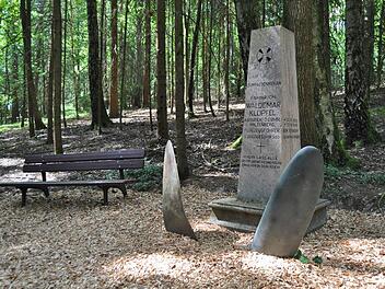 Das erneuerte Fliegergrab: Die Mainrother pflegen seit 1945 die Gedenkstätte für den Absturz eines jungen Fähnrichs in den letzten Kriegstagen. Foto: Ingrid Kohles