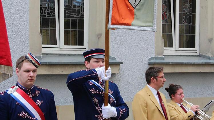Die Fahne des CC wird im Coburger Rathaus aufbewahrt.