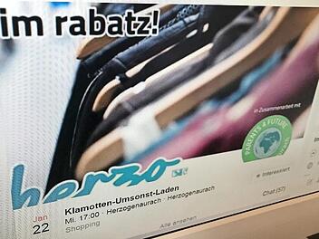 Die Werbung in Sachen "Klamotten-Umsonst-Laden" läuft auf allen Kanälen. Die Organisatoren hoffen auf einen guten Zulauf.  Foto: mb