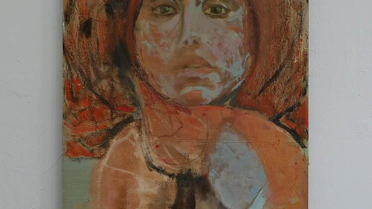 Dieses Bild mit dem Arbeitstitel "Fuchs" ist schon fertig für die bevorstehende Schau. Foto: Nikolas Pelke