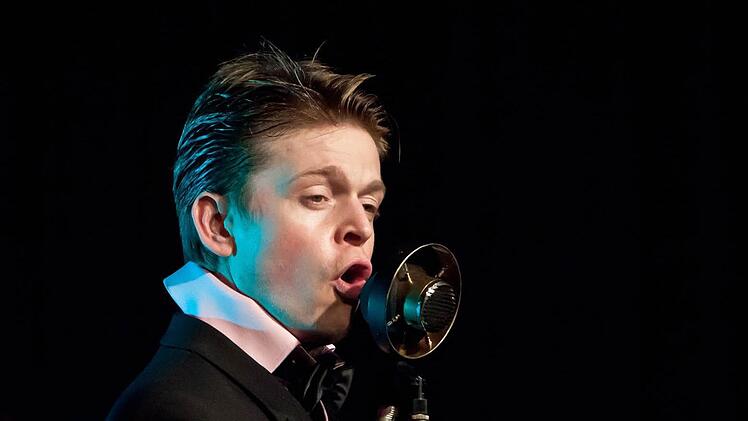 David Lugert von "Viva Voce" beim Gastspiel in der Gerold-Strobel-Halle in Bad Rodach.Foto: Jochen Berger