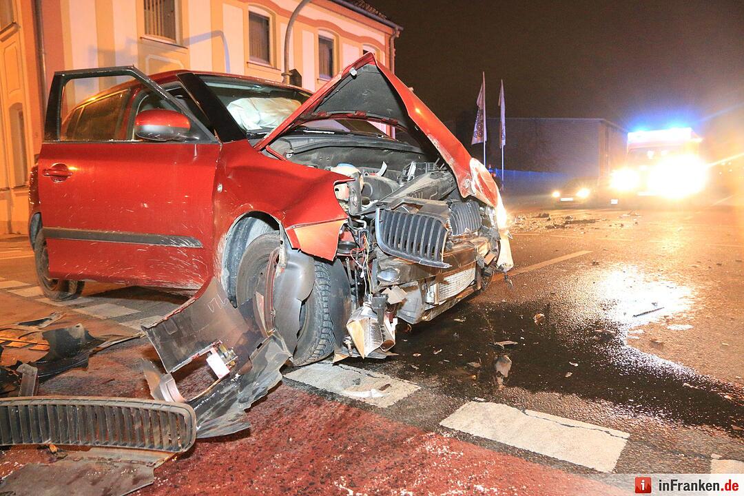 Unfall in der Hallstadter Straße in Bamberg