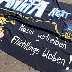 Demonstration vom Bündnis gegen Rechtsextremismus und Rassismus in Bamberg