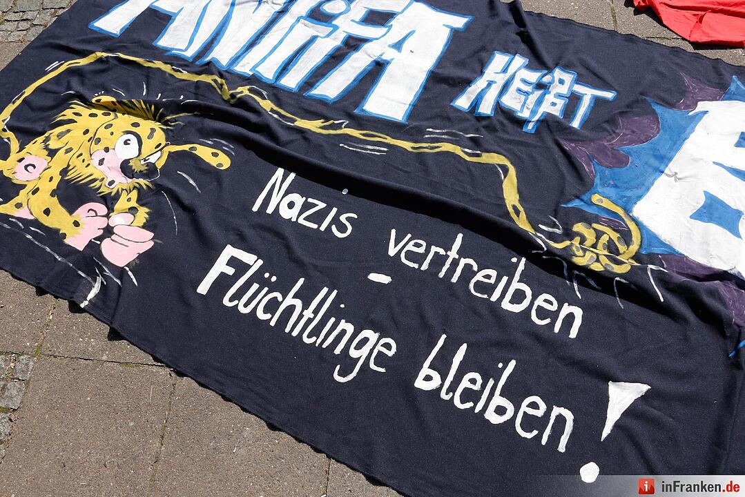 Demonstration vom Bündnis gegen Rechtsextremismus und Rassismus in Bamberg