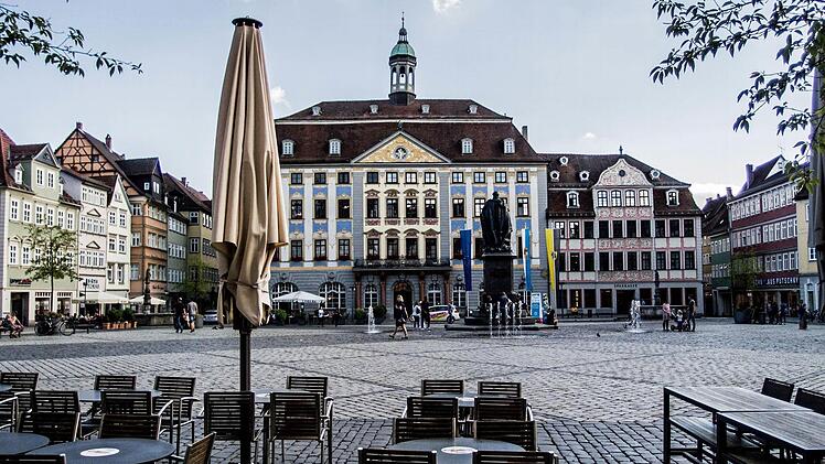 Marktplatz Coburg vom Stadthaus aus gesehen am frühen AbendFoto: Jochen Berger