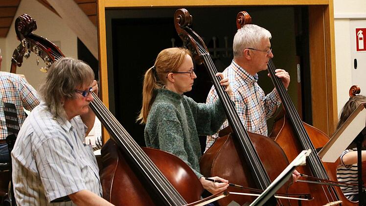 Unter der k&uuml;nstlerischen Leitung von Hans St&auml;hli probt das Orchester der Musikfreunde Neustadt f&uuml;r das Open-Air-Konzert "Classic & Picknick".Foto: Archiv/Jochen Berger