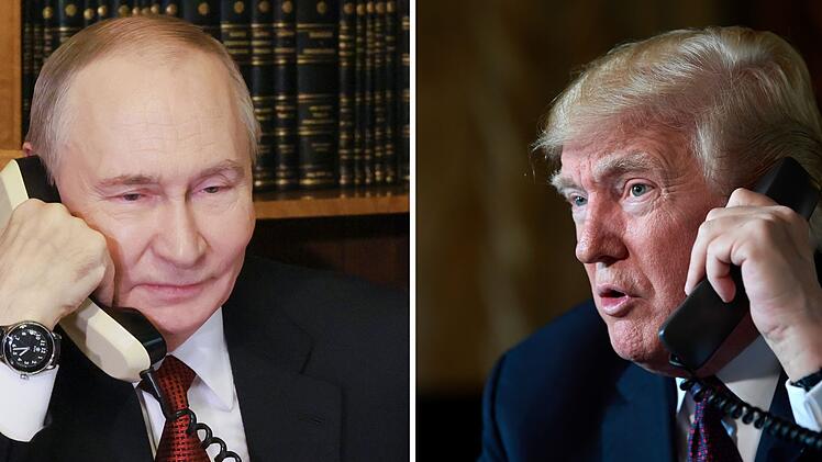 Donald Trump und Wladimir Putin telefonieren.