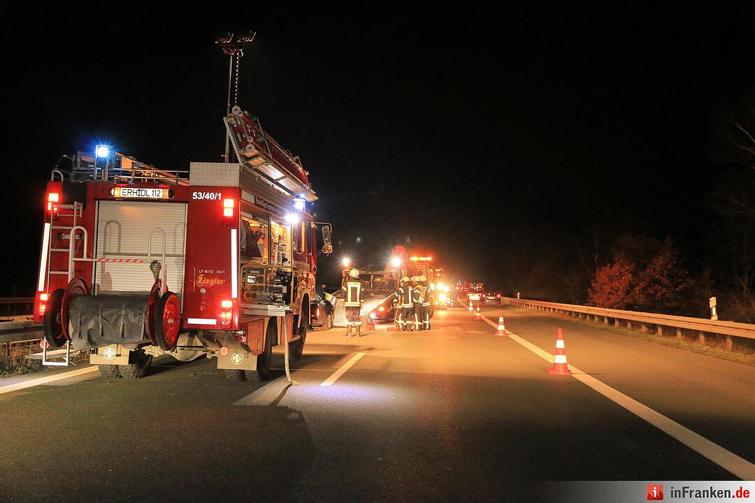 Unfall auf der A3 bei Höchstadt