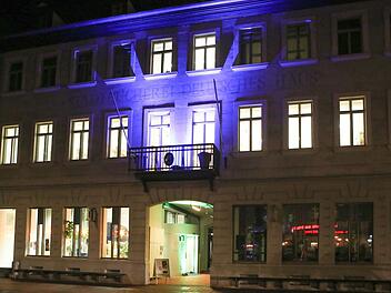 Illumination am Deutschen Haus in der Oberen Königstraße Fotos: RiegerPress