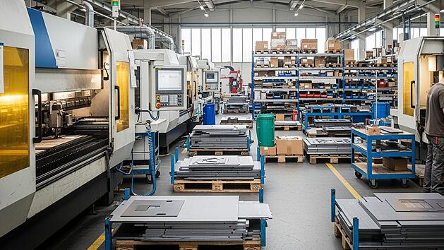 Metall, Aluminium, Blech, Produktion, Fertigung, Herstellung, Fabrik, Industrie