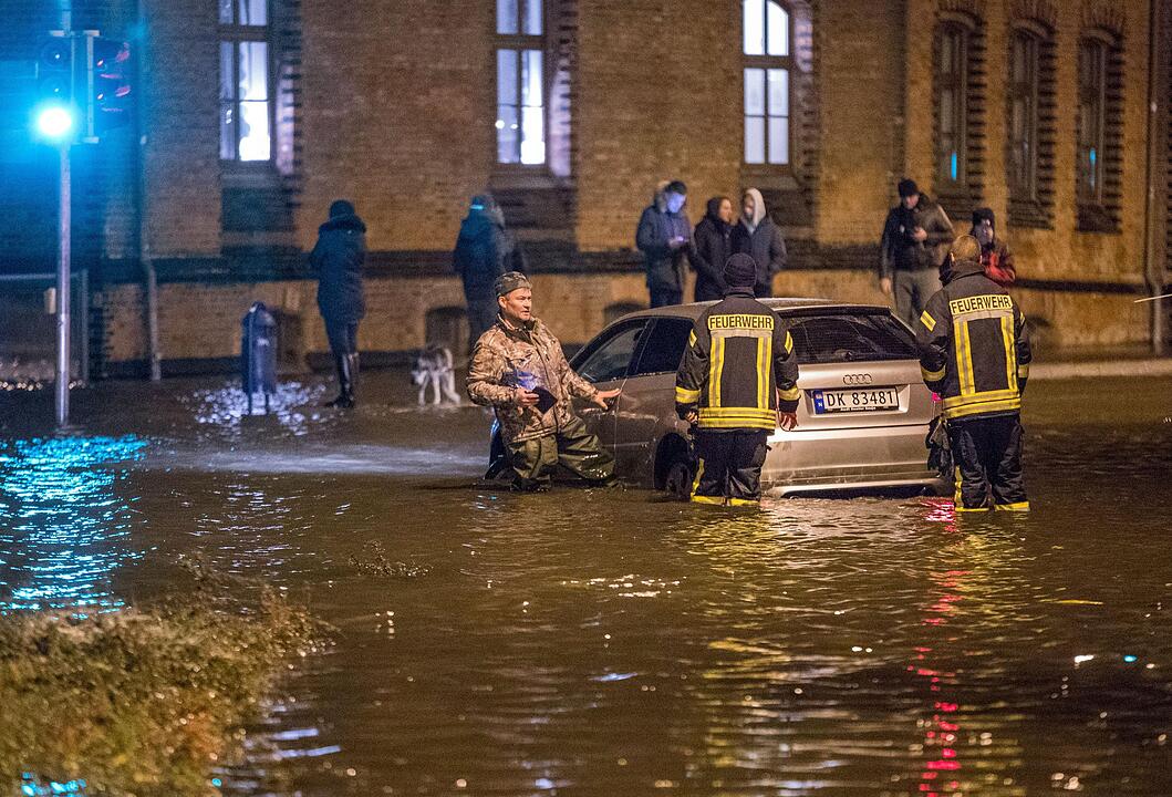 Sturmflut an Ostseeküste