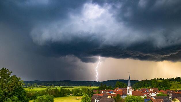 Unwetter in Franken, Gewitter, Blitz, Warnung