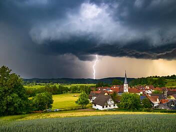 Unwetter in Franken, Gewitter, Blitz, Warnung