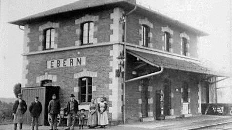 Eberns Bahnhof in alter Zeit.