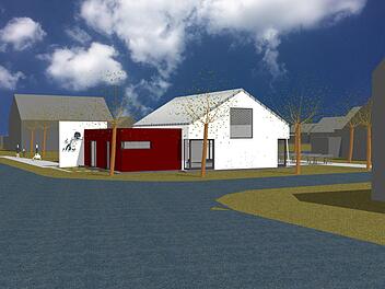 So wird sich das neue Dorfgemeinschaftshaus in Tütschengereuth präsentieren. Quelle: Gemeinde Bischberg