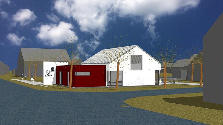 So wird sich das neue Dorfgemeinschaftshaus in Tütschengereuth präsentieren. Quelle: Gemeinde Bischberg