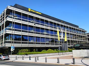 Coburg, Germany - September 15, 2024: Central office of HUK-Coburg, a mutual insurance association, founded in 1933 in Coburg. The company is the largest self-help institution for the public sector.
