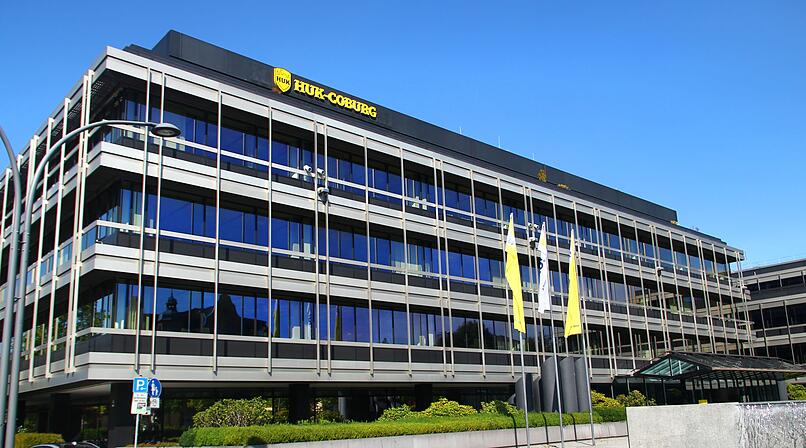 Coburg, Germany - September 15, 2024: Central office of HUK-Coburg, a mutual insurance association, founded in 1933 in Coburg. The company is the largest self-help institution for the public sector.