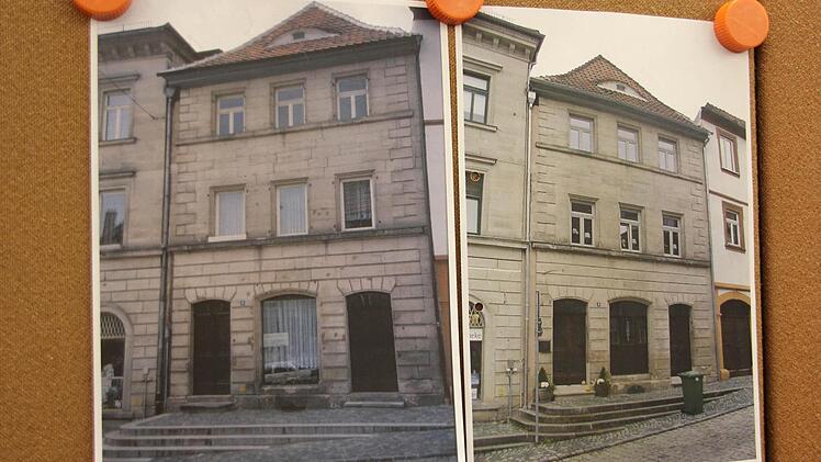 Vorher (links) und nachher (rechts) in der Amtsgerichtsstraße 5 Foto: Stadt Kronach
