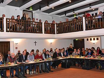 Rund 80 Bürger verfolgten die Sitzung des Haßfurter Stadtrates am Montagabend, als es um das Museum zur Präsentation des Lebenswerkes des international angesehenen Künstlers Herman de Vries aus Eschenau ging. Das Gremium votierte gegen das Kunsthaus.  Foto: Ulrike Langer