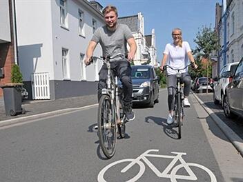 Breite Fahrradstraßen, die die Stadtviertel gut mit der Innenstadt verbinden: Die Bocholter Radler bewerten ihre Stadt deutlich besser als die Bamberger. Foto: Stadt Bocholt