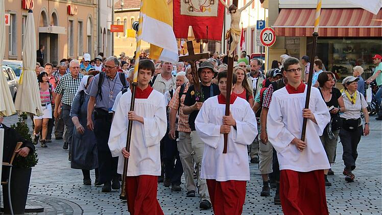Ankunft der Wallfahrer