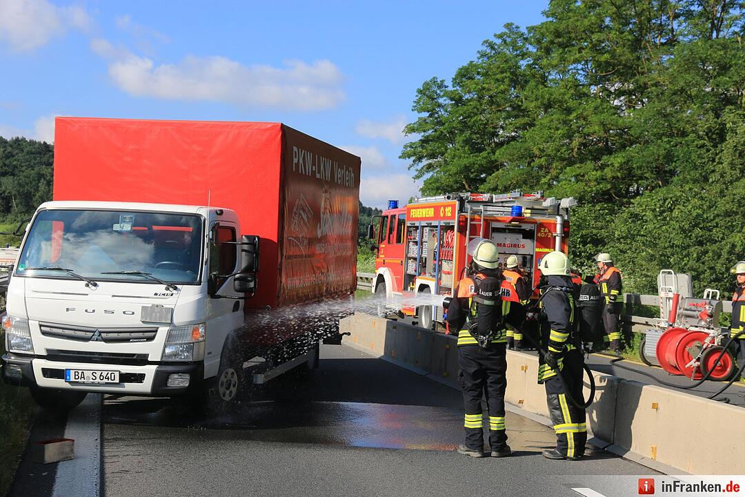 Großübung auf A73 bei Breitengüßbach