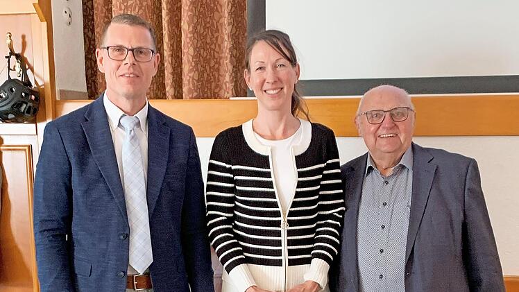 Marco Sch&auml;fer und Antje Rink zusammen mit dem Vorsitzenden der CSU Senioren-Union Siegfried Erhard (rechts.