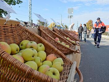 Äpfel satt! beim Kreisapfelmarkt in OberhaidFoto: Ronald Rinklef