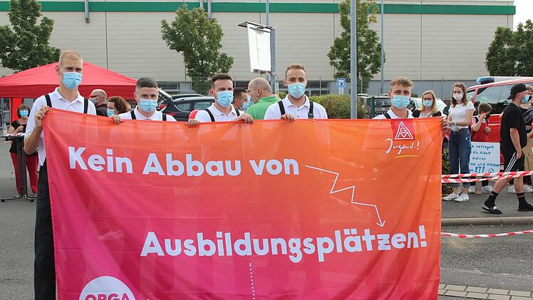 Protest-Aktionstag bei Schaeffler in Höchstadt.  Foto: Andreas Dorsch