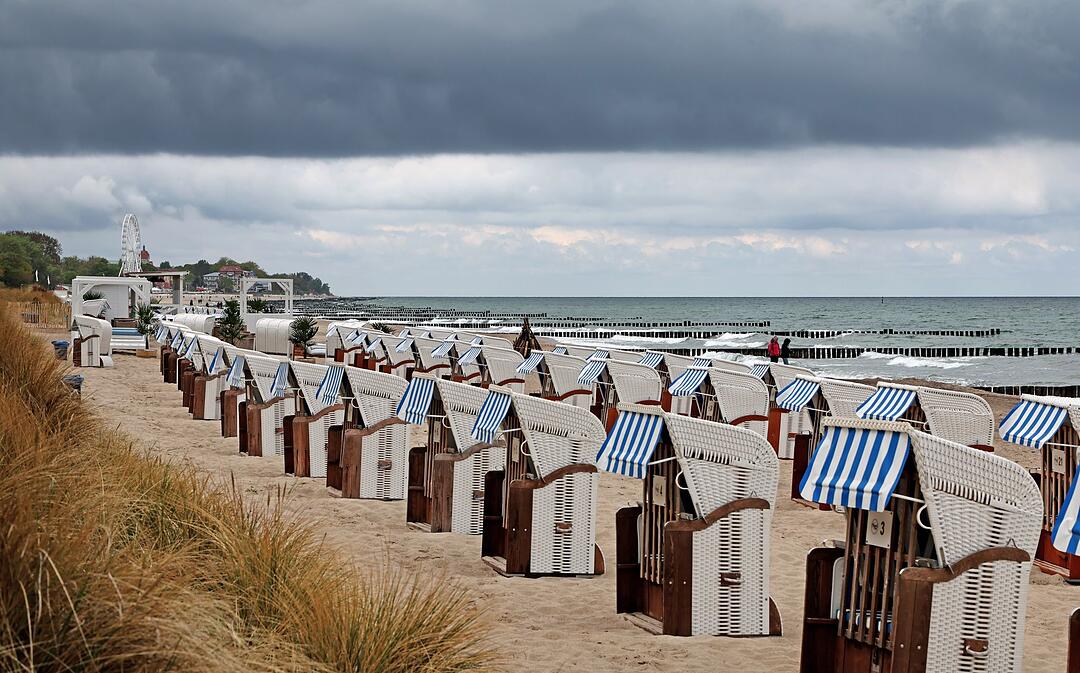 Wolkiges Wetter an der Ostsee