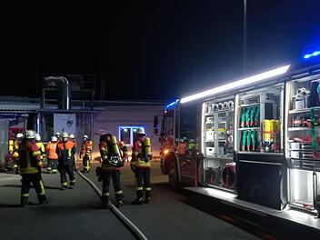Einsatz&uuml;bung auf dem Kennametal-Gel&auml;nde Foto: Feuerwehr Ebermannstadt