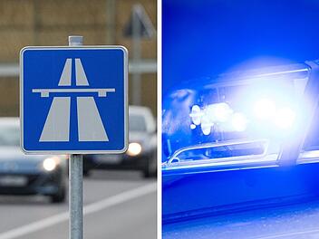 Folie &uuml;ber A9 bei N&uuml;rnberg gespannt