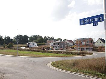 Auf diesen freien Grundstücken in Etzelskirchen sind die Mehrfamilienhäuser geplant.  Foto: Andreas Dorsch