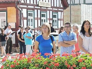 Rausgeputzt und schick gemacht: Kleukheim bekam am gestrigen Mittwoch Besuch von der Jury des Dorfwettbewerbes. Fotos: Thomas Heuchling