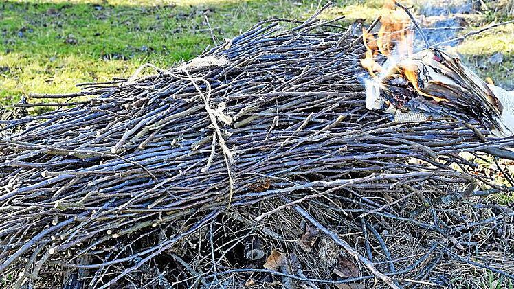 Das Umweltministerium greift wegen der sauberen Luft durch: Ab sofort ist das Verbrennen holziger Abfälle innerhalb geschlossener Ortschaften (wie auf diesem Symbolbild angedeutet) auch in der Gemeinde Theres verboten. Foto: Ulrike Langer
