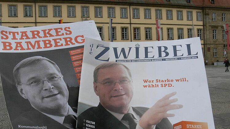 Zwei Anzeigen in Bamberger Magazinen sind zum Stein des Anstoßes geworden. Betreibt hier der Gemeindewahlleiter und OB Andreas Starke unzulässige Wählerbeinflussung zu Gunsten der SPD? Oder handelt es sich um eine private Meinungsäußerung?   Fotos: Michael Wehner