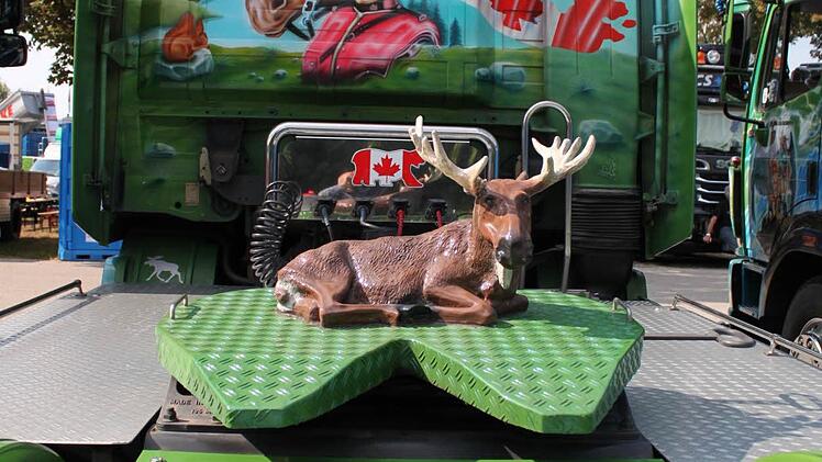 Der Fahrer dieses Trucks träumt von Kanada. Das hat auch etwas gekostet. Foto: Markus Häggberg
