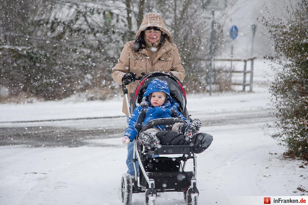 Erster Schneefall im Coburger Land
