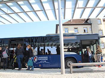 An einigen Stopps wie am Forchheimer ZOB kommen Kinderwagen und Rollstuhlfahrer problemlos in den Bus - aber nicht überall. Foto: R. Heck