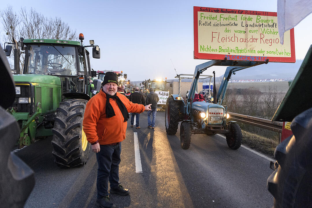 Bauerndemo... auf dem Weg nach N&uuml;rnberg
